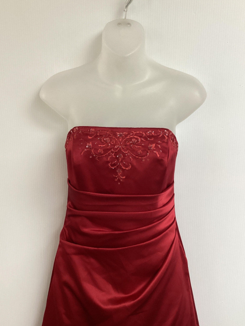 Y2K Red Satin Dress