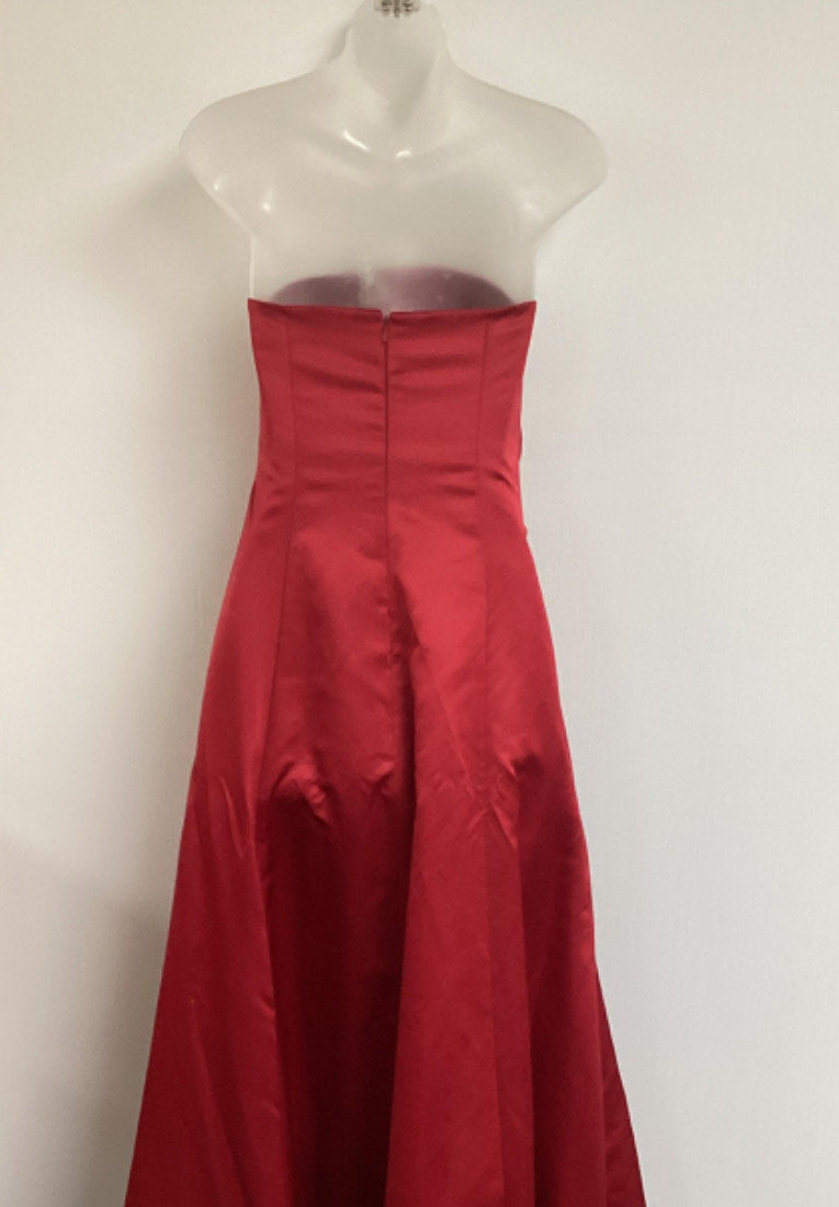 Y2K Red Satin Dress
