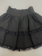 Black Layered Skirt w/ Lace trim