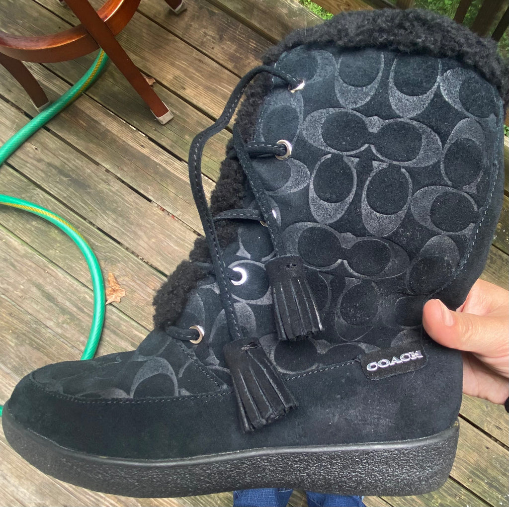 Y2K Coach Fur Boots